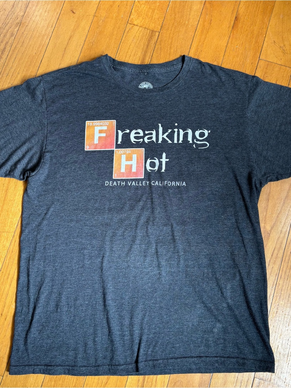 Men's Charcoal 'Freaking Hot' Death Valley Graphic Tee